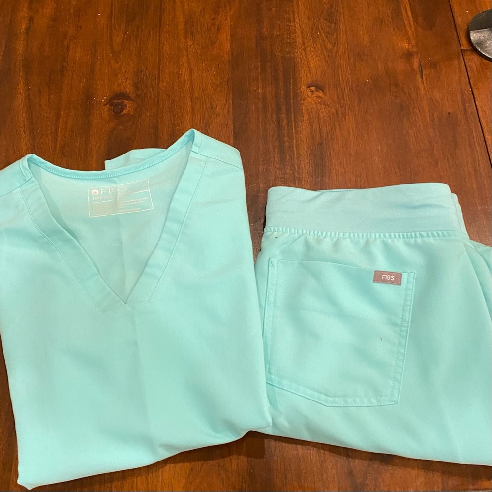 Figs Scrub Set RARE fresh aqua
